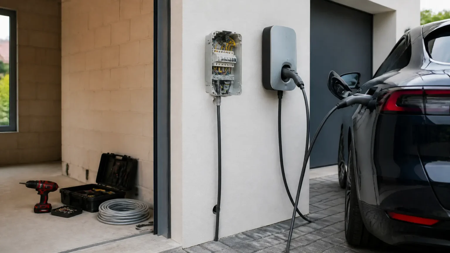 elektromosautó-töltő kiépítése otthon ára 2026-ban