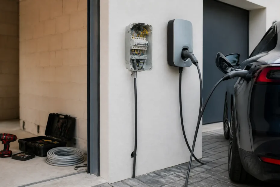 elektromosautó-töltő kiépítése otthon ára 2026-ban